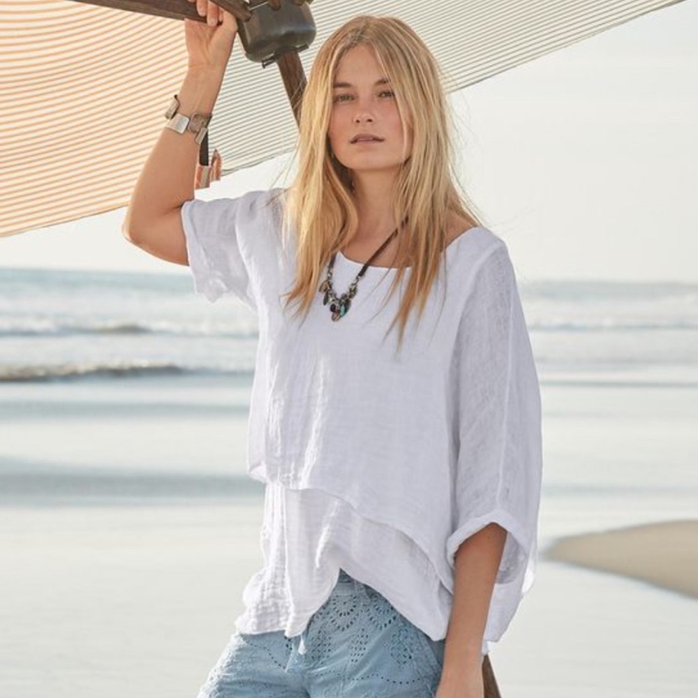 Sundance Angela Mara Italian Linen Tunic || Small